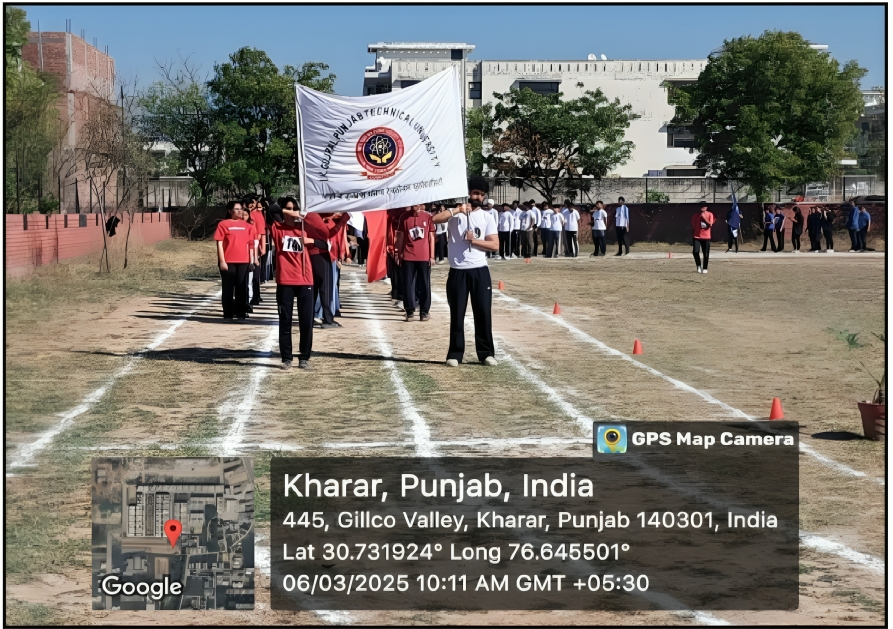 Sports Meet was organised by the Sports Club of IKGPTU Mohali Campus-1 on 06 and 7 March 2025 at Khunimajra and Mohali